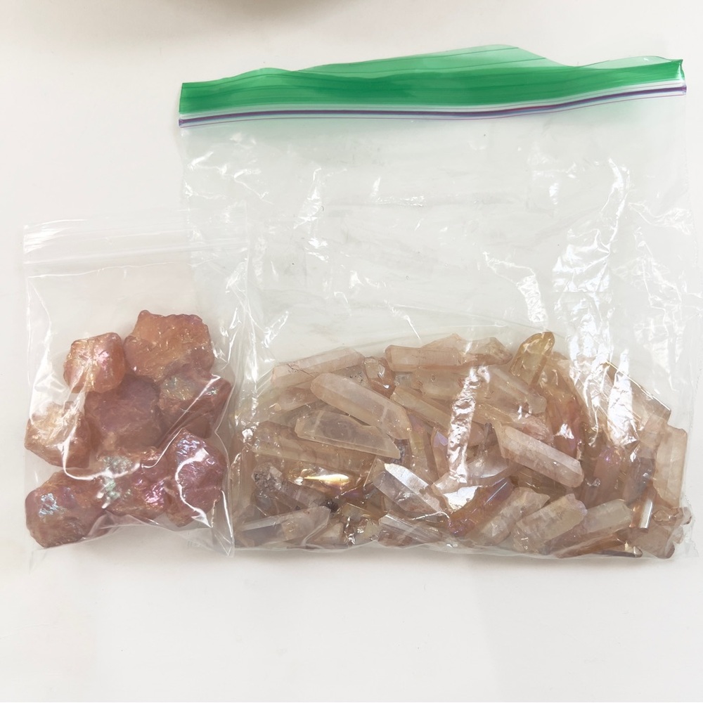 Iridescent Quartz Crystal & Aura Stone Bundle – Jewelry Making Supplies